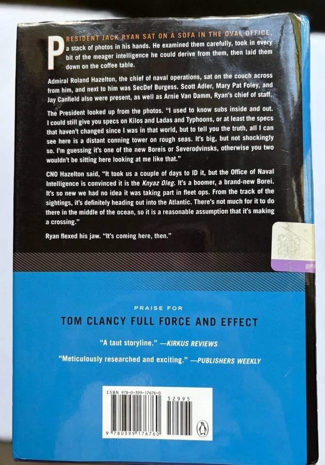 Lot Of 4 - 3 Hardcover 1 Paperback Tom Clancy Jack Ryan Novels Books - Image 3 of 4