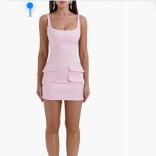 NWT House of CB Cosette Sleeveless Satin Cocktail MinidressHOUSE OF CB