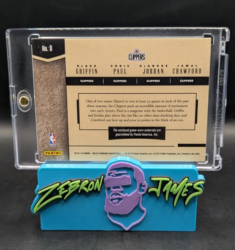 2015-16 Panini Gold Standard Chris Paul Griffin Crawford Jordan Quad Patch /25 - Image 4 of 4