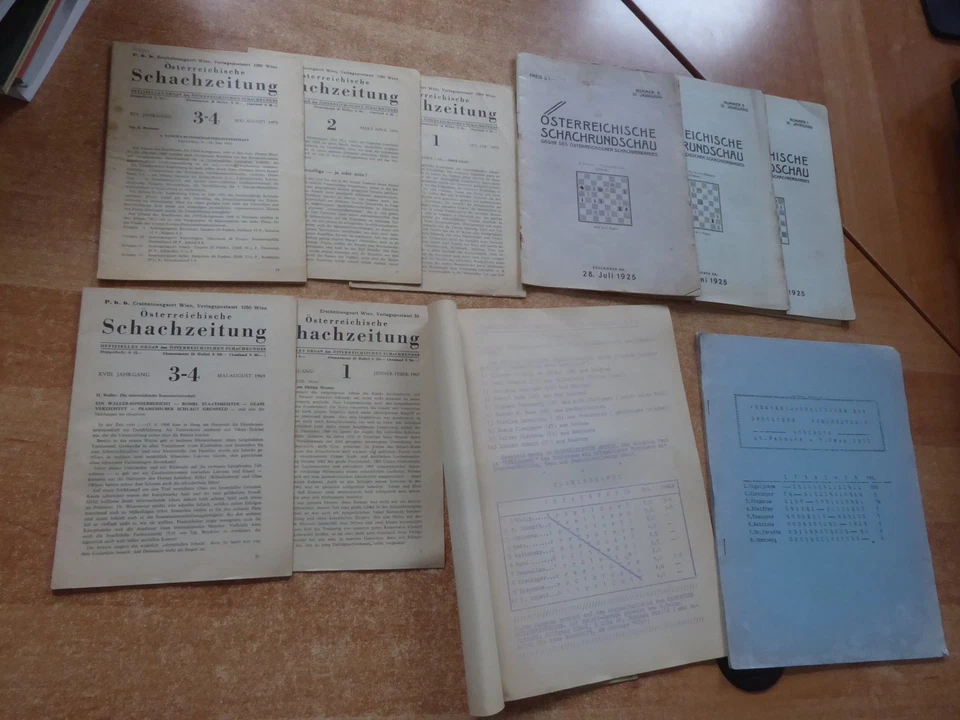 Bulletin Augsburg 1951 + Heidelberg 1949 + 4x ÖSZ 1967-70 + 3x ÖSR 1925 - Bild 1 von 1