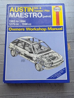 Austin Maestro (Inc. MG Versions) 1983-1994 Haynes Owners Workshop Manual - Image 1 of 4