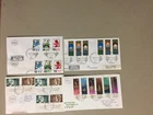 Four Israel fdc with six  stamps.Each fdc with two or three sets(m)