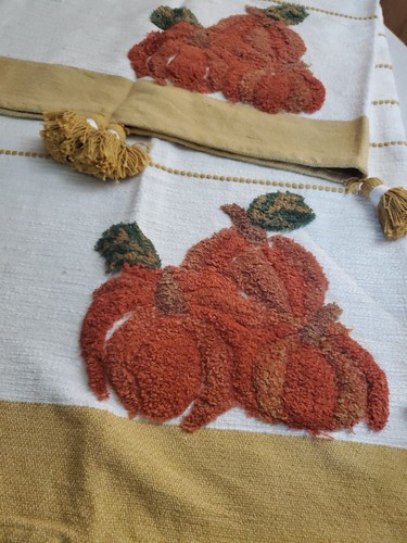 Rachel Zoe Fall Harvest Throw Blanket 50”x70” Decorative Autumn Pumpkin Tassels - Picture 4 of 6
