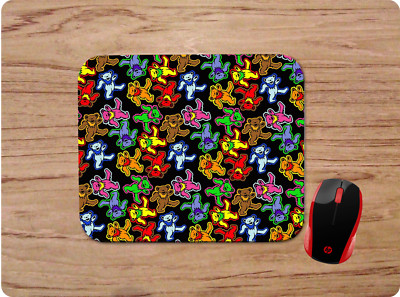 GRATEFUL DEAD BEARS DANCING CUSTOM MOUSE PAD MAT NON-SLIP HOME OFFICE GIFT