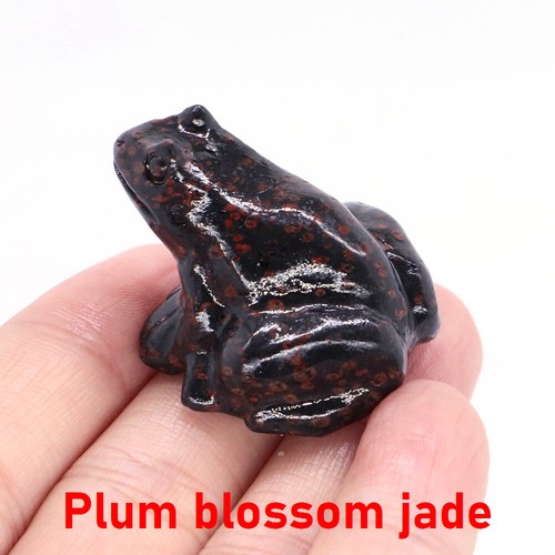 40 mm pietre naturali statua rana giardino delle fate carino cristalli animali statuetta regalo - Foto 25 di 38