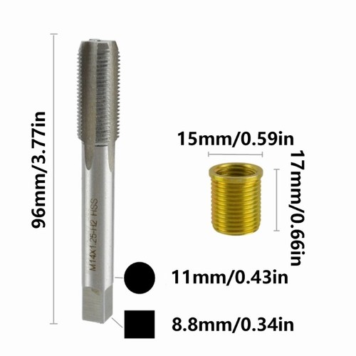 Vehicle M12x1.25 Spark Plugs Thread Repair Insert for Extending Engine Lifespans - Picture 8 of 8