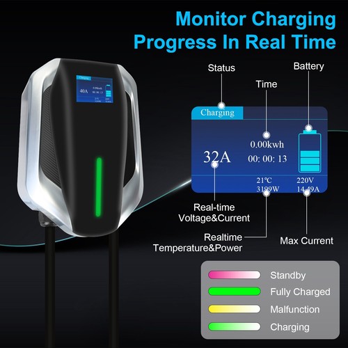 Portable Level 2 Electric Vehicle Charger Car Charging Station EV Wall Charger - Picture 7 of 15