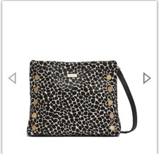 NWT ~ Hammitt Duke Leather Crossbody Calf Hair / Brushed Gold $345