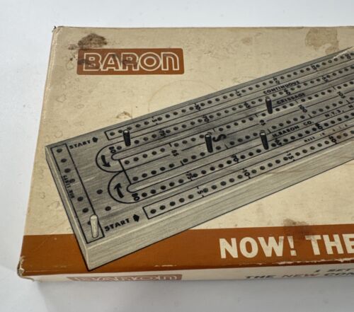 Baron Cribbage 28 250 Neu Durchlaufbahn Holz Cribbage Brett OVP Vintage - Bild 2 von 24