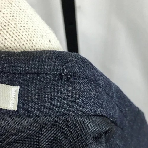 Hickey Freeman Mens Blazer Blue Wool Windowpane Plaid 3 Button Sportcoat Sz 40 S - Picture 15 of 16