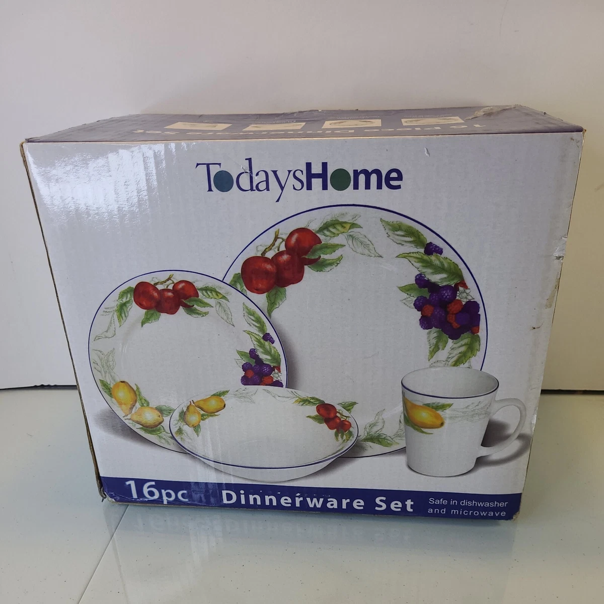 Today s Home Fruit Pattern 16 Piece Dinnerware Set Circa 2008 eBay