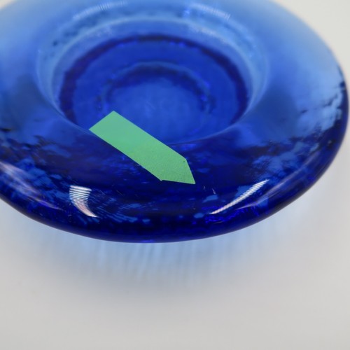 Feuer und Licht Recycling Kunst Glas Kerzenhalter Weinständer Kobaltblau 6,5" USA - Bild 6 von 11