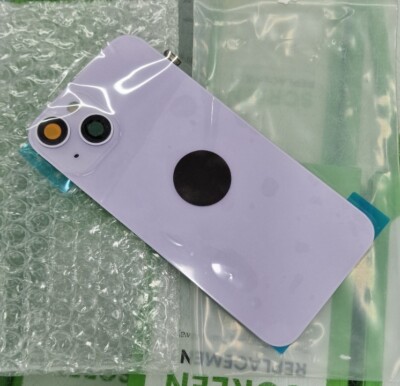 iPhone 14 Rückseite Glas Lila Rückseite Abdeckung NFC Flex Wireless Ladekamera Objektiv