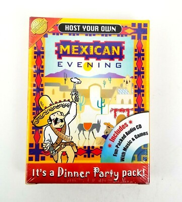 Host Your Own Mexican Evening Dinner Party Pack Cheatwell CD Music Games NEW