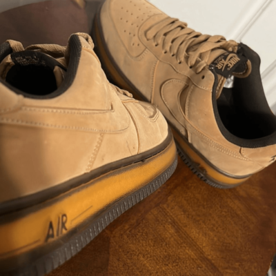 NIKE Air Force 1 B Wheat Mocha Tan - Men Sz 7 / Women 8.5 