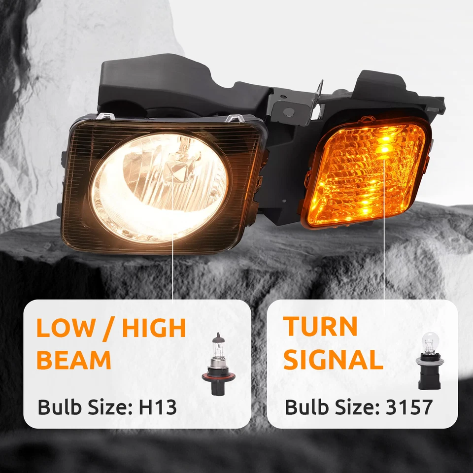 Juego de faros izquierda y derecha KUAFU para Hummer H3 2006-2010 H3T 2009-2010 Foto 3 de 4