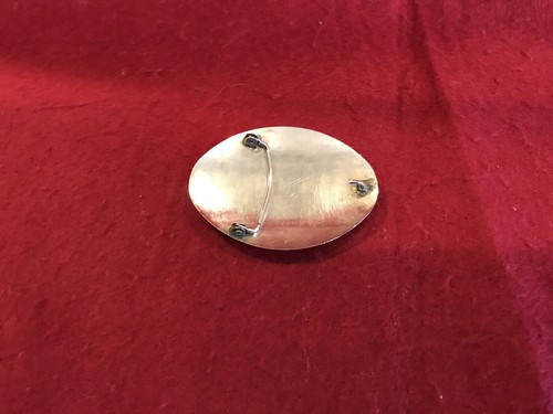 Vintage Sterling Silver Coral & Turquoise American eagle Belt Buckle, - Picture 2 of 8