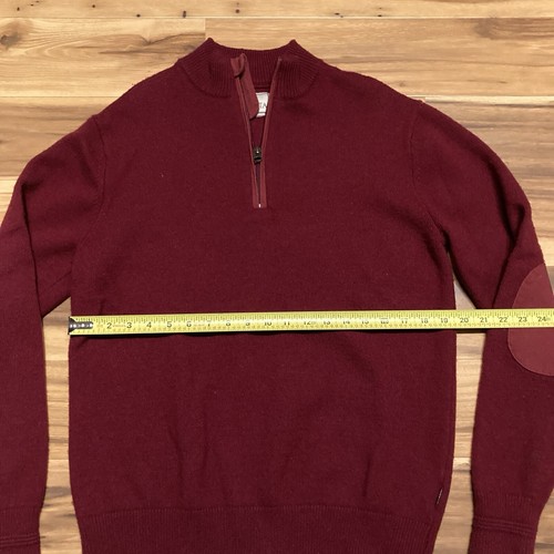 Beretta Pullover Herren Medium Shooting rot Wollmischung 1/4 Zip Pulli Ellenbogenschützer - Bild 7 von 9