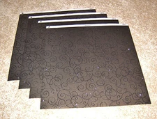 Reminisce 12x12 Glitter Scrapbook Paper(4) ~ Graduation Formal Swirl