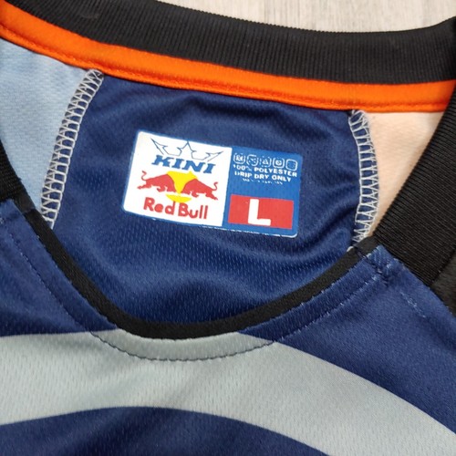 Kini Red Bull Motocross Jersey Size L Blue Orange Men's Vintage Racing Shirt - Picture 4 of 11