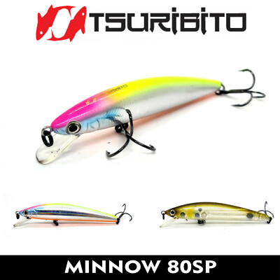 TSURIBITO MINNOW 80SP SUSPENDING JAPAN FISHING LURE BAIT 80mm CHOISE COLOR