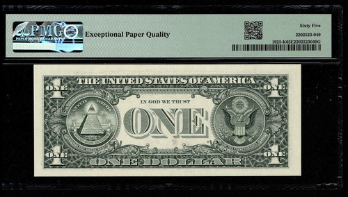 1999 $1 Federal Reserve Note Low 3 digit Serial Number Dallas K00000854C PMG65 - Picture 3 of 4
