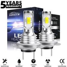 H7 10000K LED Headlight Kit High Low Beam Bulbs 3300000LM White Super Bright 2x