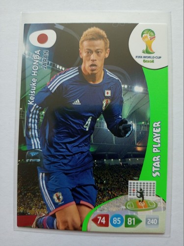Keisuke Honda Japan Adrenalyn XL 2014 World Cup Panini Football Card Star Player - Foto 3 di 3