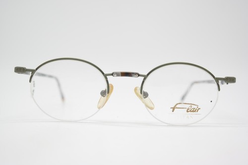 Vintage Brille Flair 413 TITAN Grün Gold mehrfarbig Halbrand Brillengestell