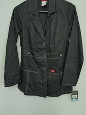 Women's Dickies Scrubs Gen Flex 28" Lab Coat 82408, Sz. XXS , Color Black NWT