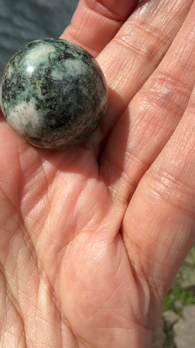 Preseli Bluestone Sphere Stonehenge Stone healing Crystal British Ball earth UK - Video 1 of 1