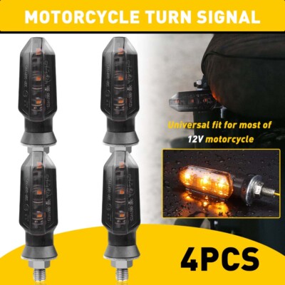 For Yamaha V Star 650 XVS650 XVS650A 950 LED Blinker Turn Signals Light Amber 4x