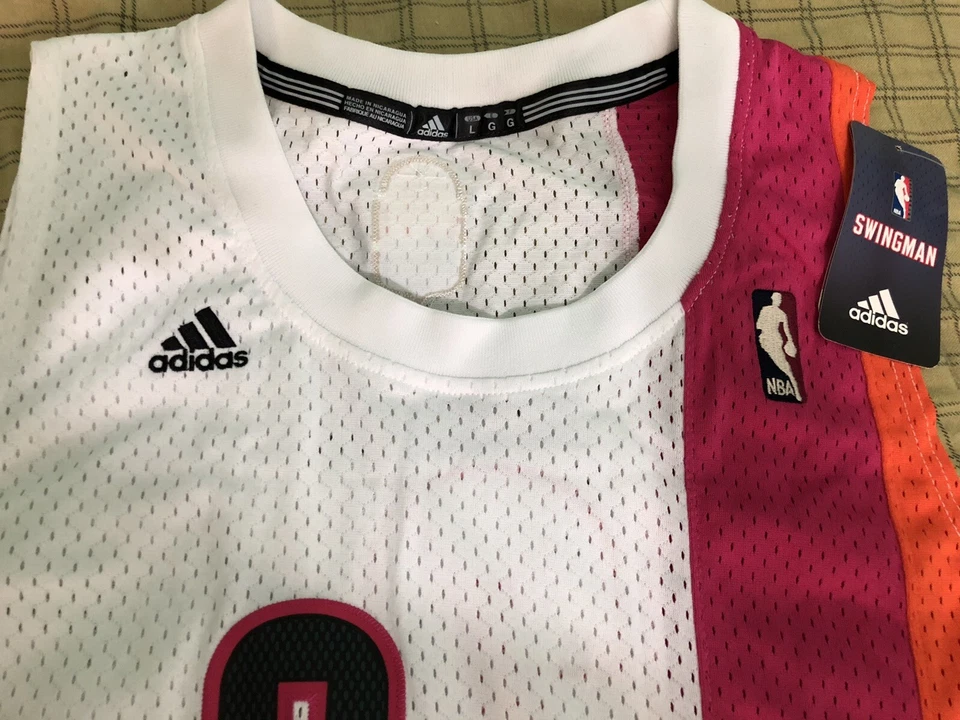 DWYANE WADE ADIDAS HWC RETRO 1970-71 FLORIDIANS JERSEY SIZE L Miami Heat HOF - Image 2 of 4