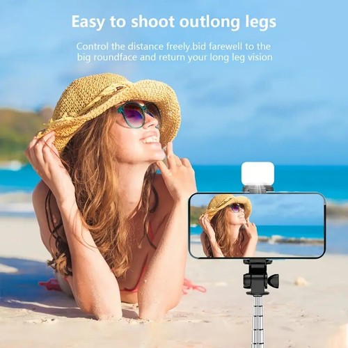 Mini Selfie Stick Mobile tripod with wireless remote control and fill light - Picture 9 of 12