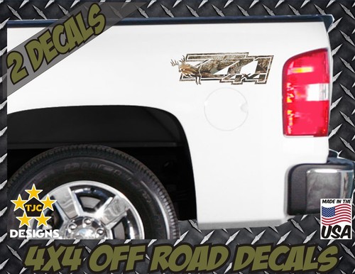 Z71 4x4 Offroad Decals REAL TREE CAMOUFLAGE Chevy Silverado CAMO Deer Hunting - Picture 3 of 3
