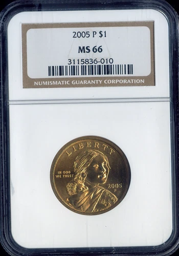 2005 Sacagawea Dollar NGC MS66 Business Quality