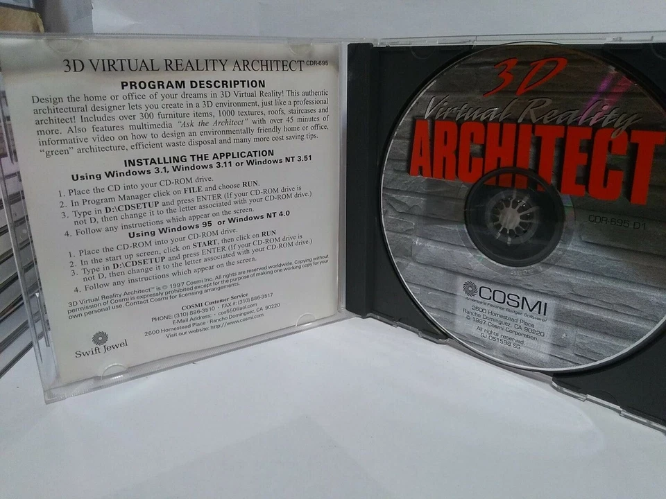 3D VIRTUAL REALITY ARCHITECT DESIGN PC CD ROM a - Image 3 of 3
