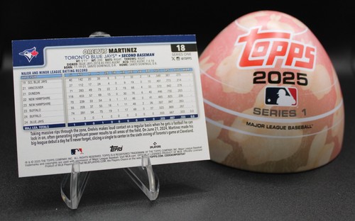 2025 Topps Serie 1 Pascua Orelvis Martínez Lámina Verde Paralelo #18 (RC) - Imagen 2 de 2