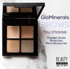 *Guaranteed NEW* Glo Minerals Brow duo, Quad, Micro Liner, Bronzer YOU CHOOSE