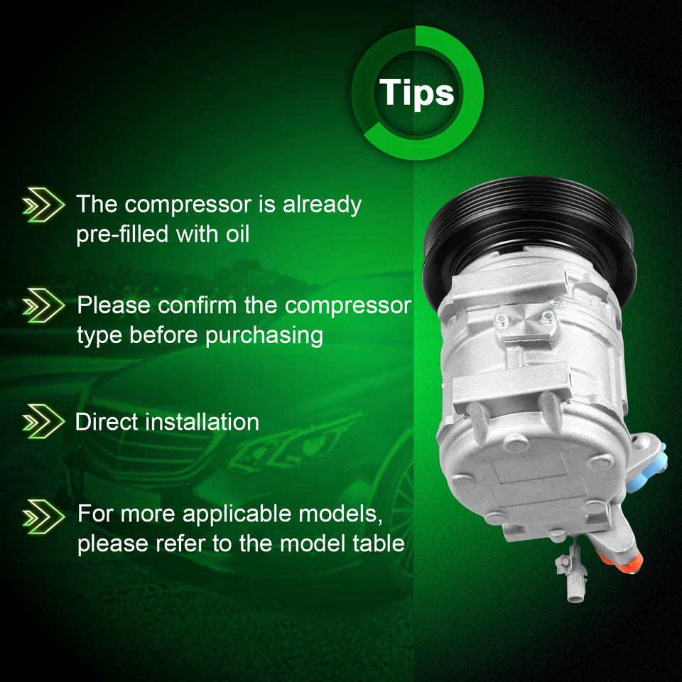 Compresor y embrague de aire acondicionado para Toyota Corolla 1998 1999 2000 2001 2002 1,8 L Foto 4 de 4