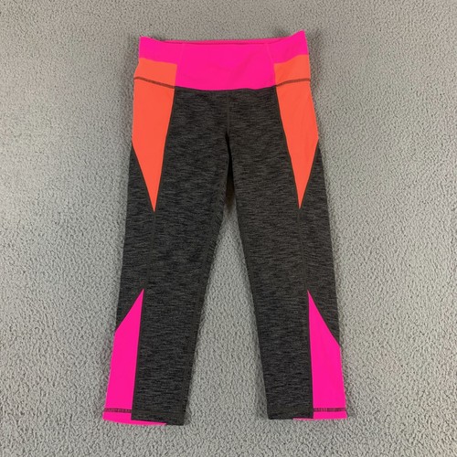 Athleta Leggings Damen Small Pink Colorblock Mid-Rise Nylon Chaturanga Capri