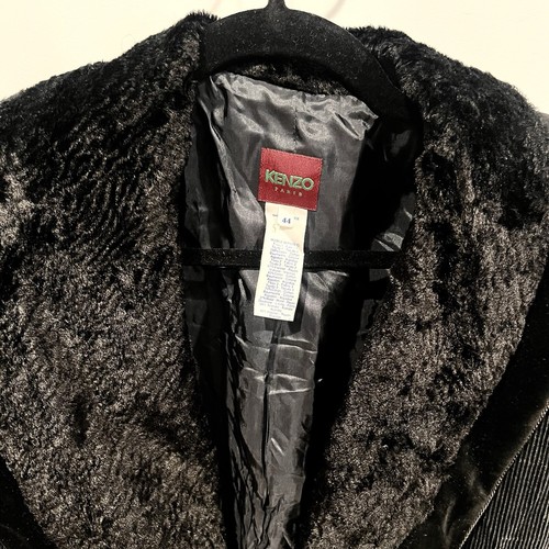 KENZO Vintage Black Velvet Button Blazer Jacket Size 44 (US Large) - Picture 3 of 8