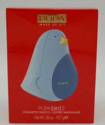 PUPA BIRD 2  BLUE ,LIPS CREAM, LIPS GLOSS & COMPACT EYESHADOWS NEW IN BOX.