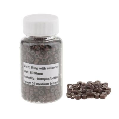 1000pcs mini rings with silica gel micro rings hair extension bondings ...