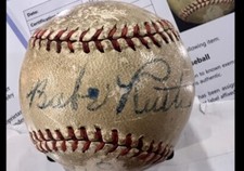 babe ruth signed baseball psa, Beckett, bold single signed 