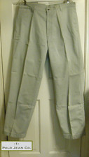 Polo Jeans Company VTG Ralph Lauren Mens Cotton Khaki Pants Plain Front  36x32