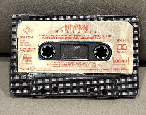 Def Leppard Hysteria Black Cassette 830 675-4 Vertigo Polygram Canada 1987 Rare - Picture 11 of 11