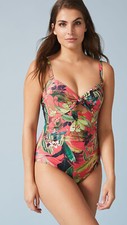 Womens Swimming Swimsuit Amelia Tropical Tie Front Swimsuit Ladies Size 8