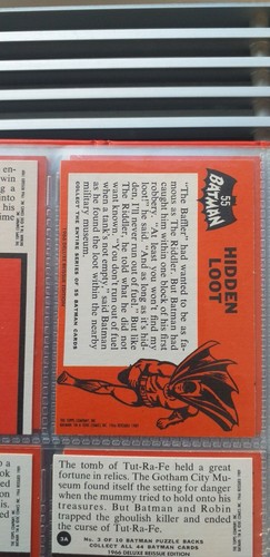1989 ristampa del 1966 Topps complete Batman Card set da 1 a 54 - Zdjęcie 9 z 9