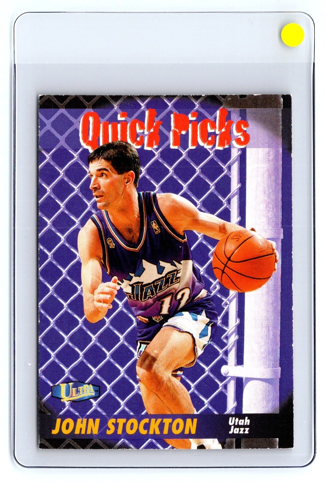 1997-98 Fleer Ultra QUICK PICKS Insert #7 John Stockton Utah Jazz